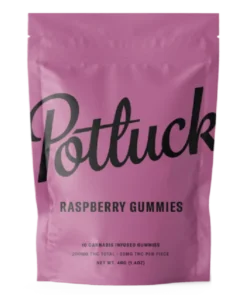 Potluck Extracts – Raspberry Gummies – 200mg THC