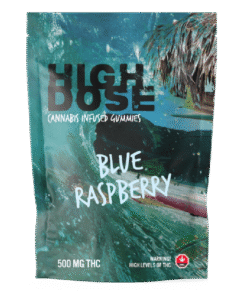 High Dose – Cannabis Infused Gummies – Blue Raspberry – 1500mg